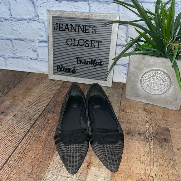 Stuart weitzman hounds tooth pointed toe flats - Picture 3 of 12